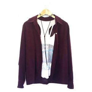 Vintage La Cabana Faux Suede Button Down